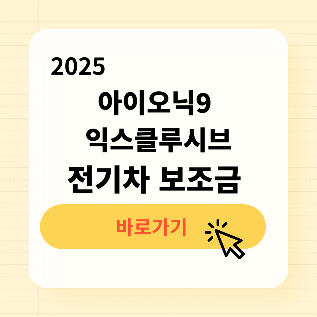 아이오닉9 익스클루시브 전기차 보조금