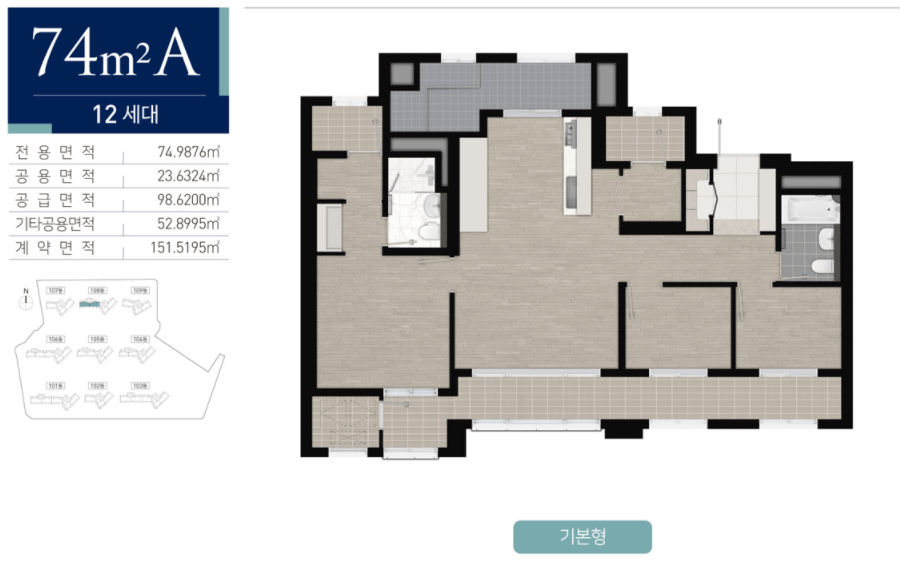 더샵 남양산 센텀포레 평면도