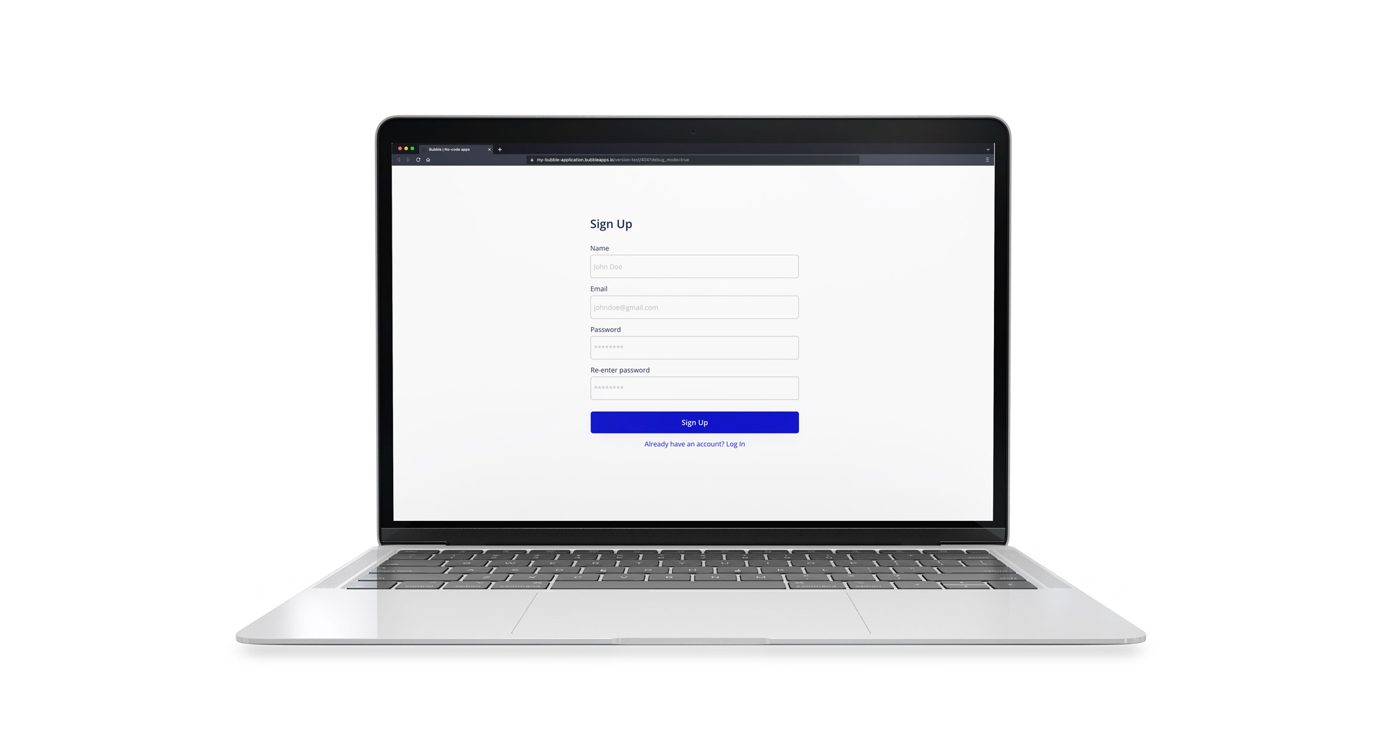 버블 가입하기 형식
