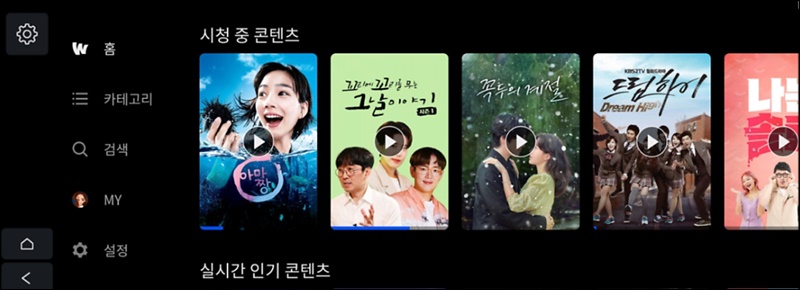 차량 비디오 스트리밍 화면