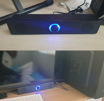 알리 컴퓨터 스피커 계속 불빛