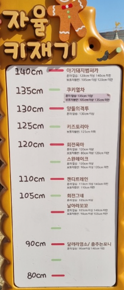 롯데월드 부산 놀이기구별 키제한
