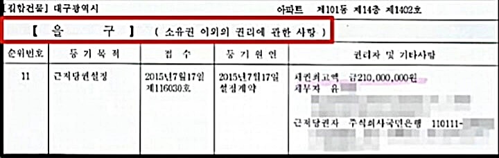 아파트-등기부등본-을구-사진