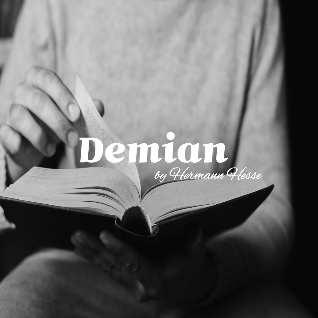 헤르만 헤세(Hermann Hesse)의 &lt;데미안(Demian)&gt;을 독서하는 모습의 사진 이미지