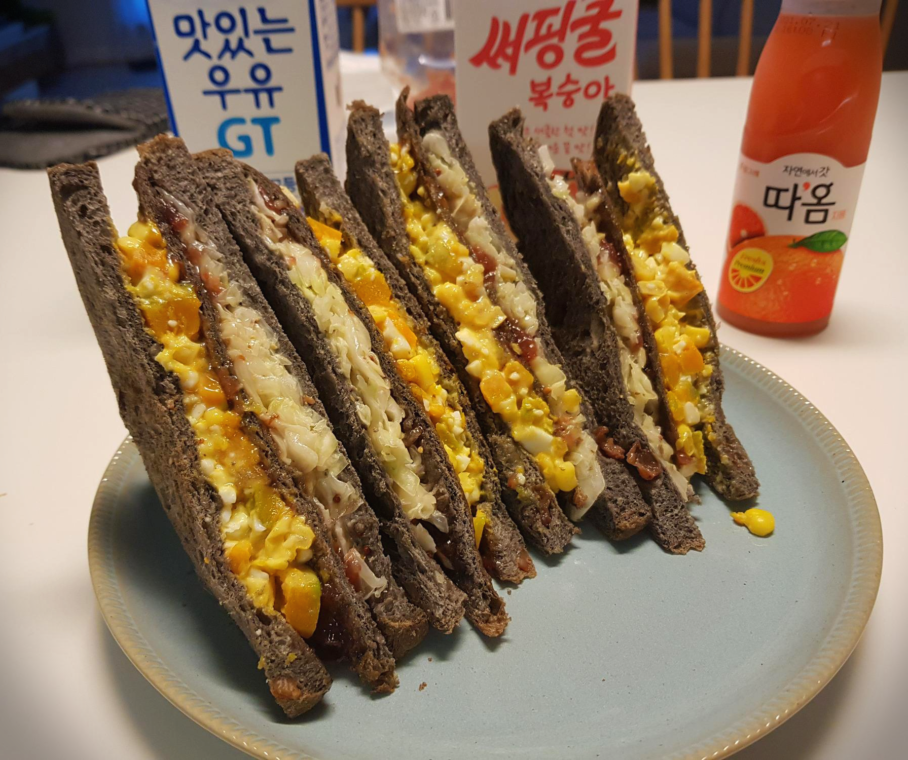  인기가요 샌드위치 레시피 (간단한 간식, 소풍 도시락)
