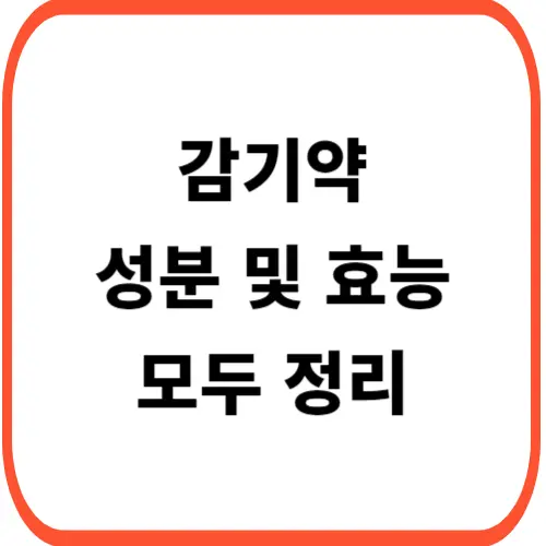 감기약-총정리