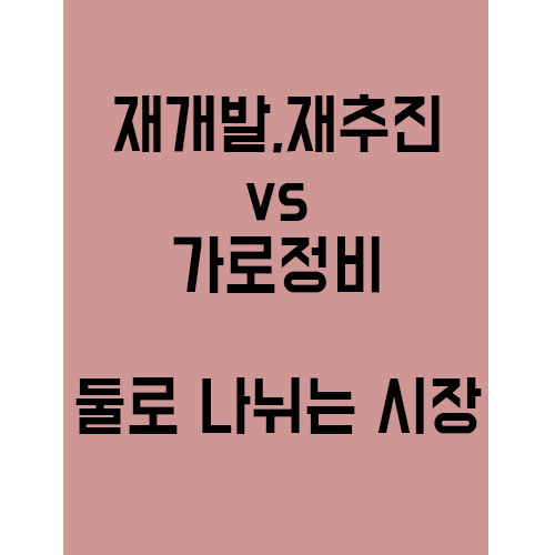  재개발 재건축 vs 가로정비사업 앞으로 시장상황은?