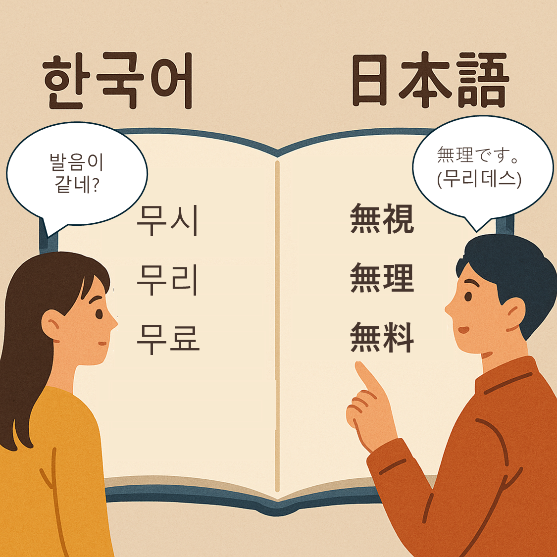 한국어와 일본어의 같은 발음의 한자