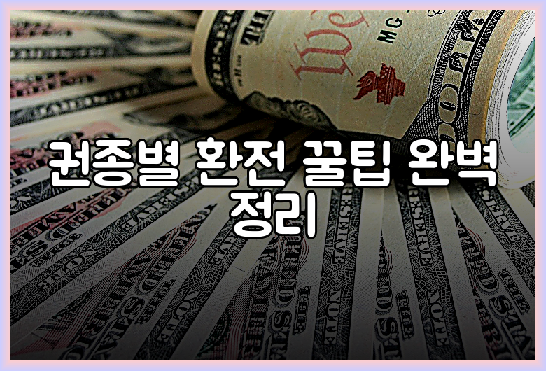 권종별 환전 꿀팁 완벽 정리