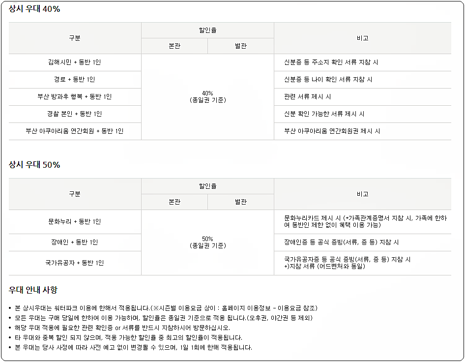 김해 롯데워터파크 할인 정보 3