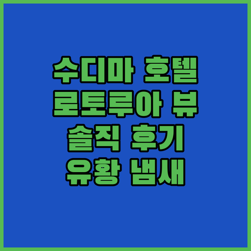 수디마 호텔 레이크 로터루아 숙박 후