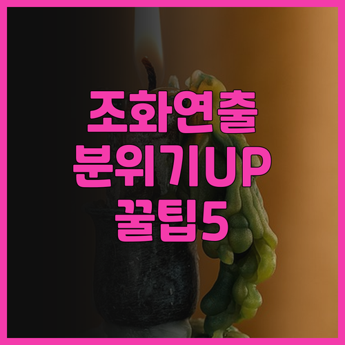 집 분위기 UP 조화 인테리어 꿀팁 