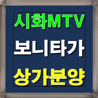  시화 MTV 보니타가 상가분양 소식 시흥
