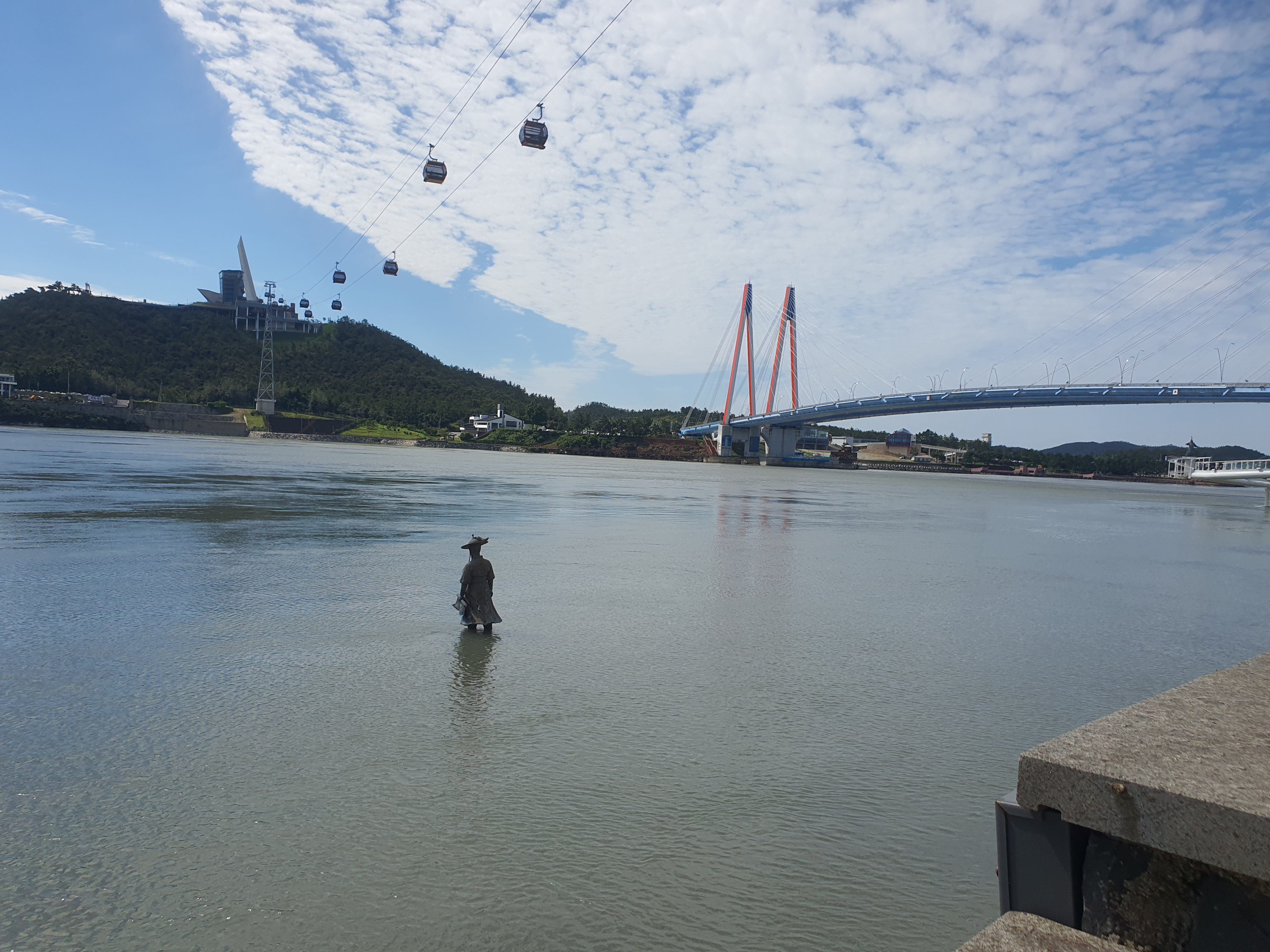 해남 우수영국민관광지 : 울둘목 스카이워크 판옥선 명량 촬영지