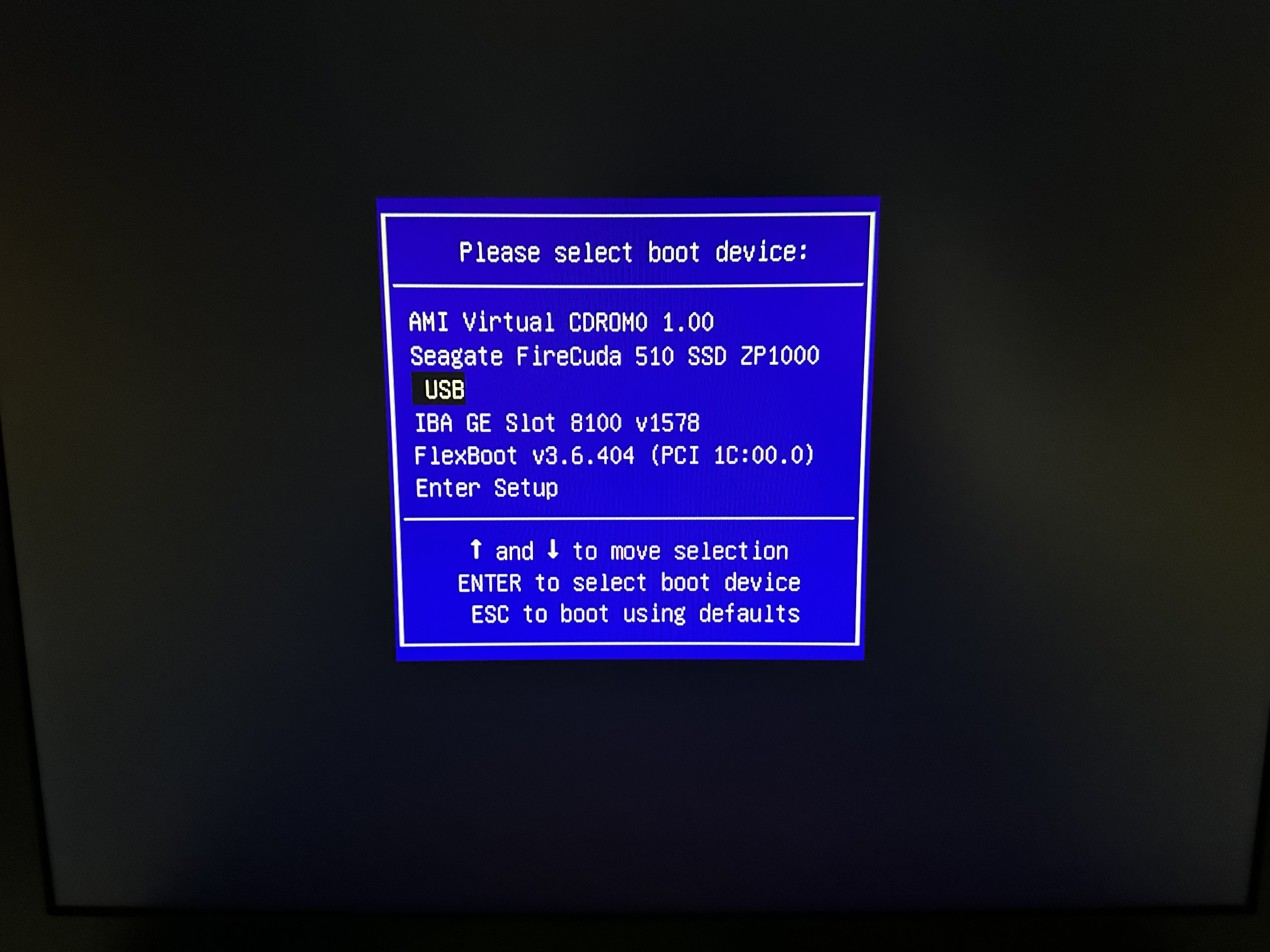 ASUS Z11PG-D24 서버 USB 부팅