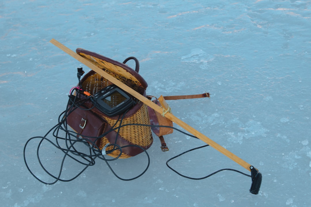 Ice fishing.