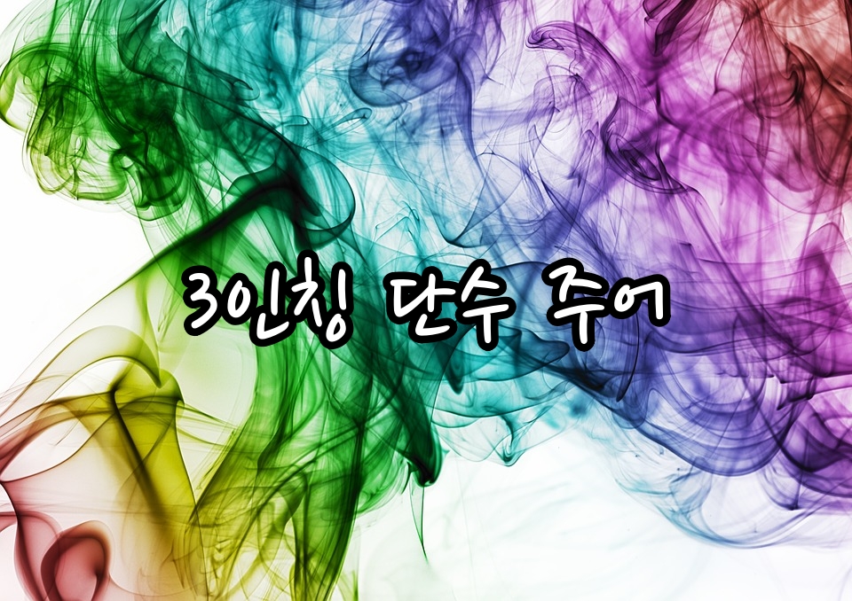  [3인칭 단수 주어] 주어가 3인칭 단수일때 동사에 (e)s를 붙인다.