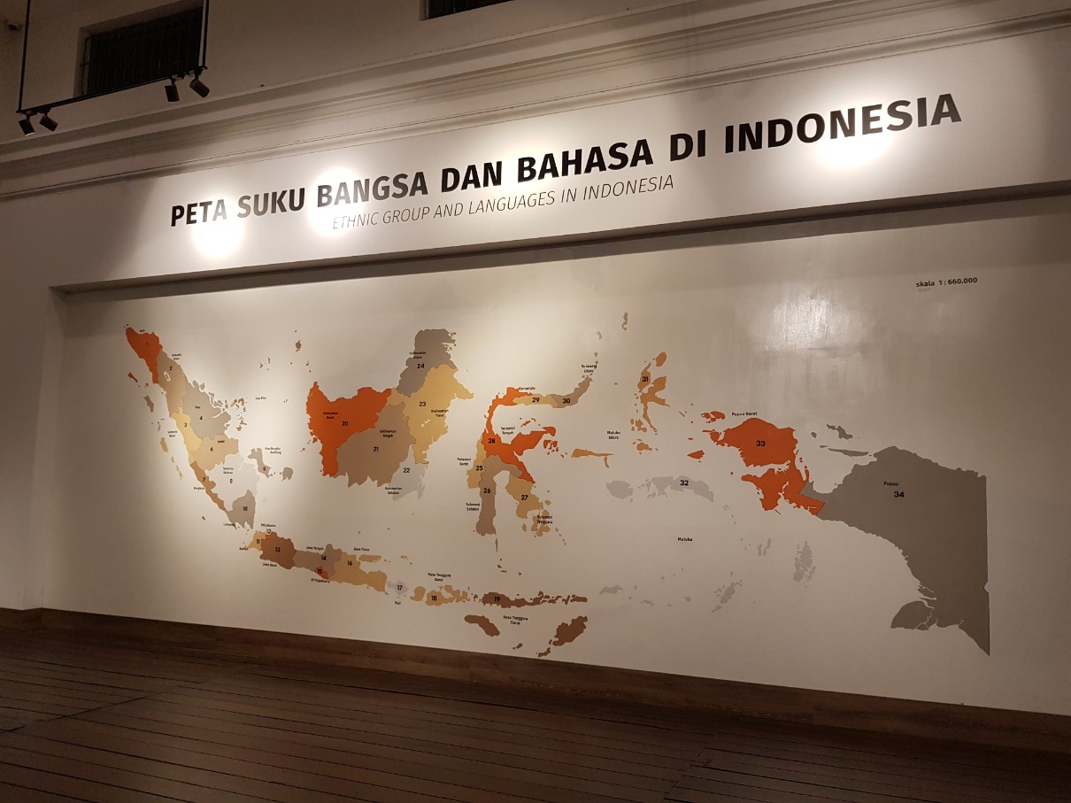 자카르타 인도네시아 국립 박물관(Museum Nasional Indonesia) - 인도네시아 지역별 언어