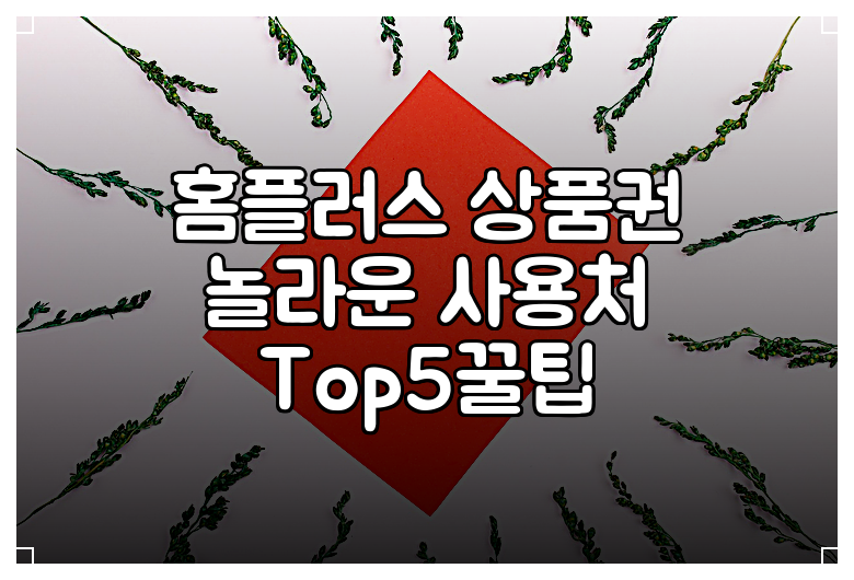 홈플러스 상품권 놀라운 사용처 Top5꿀팁