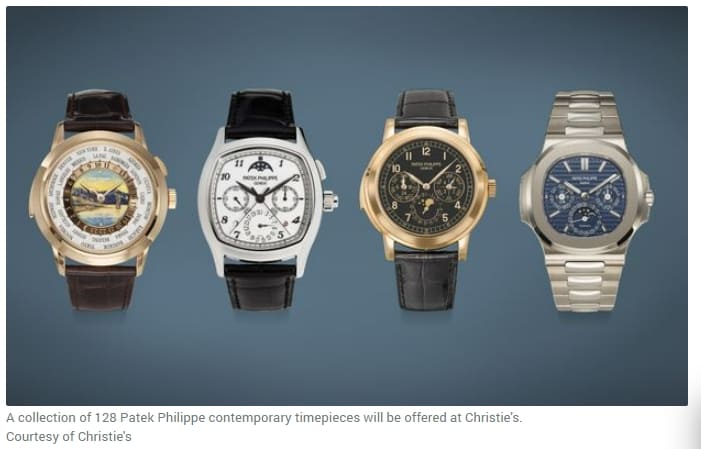 개인소장 128개의 파텍 필립 시계 경매에 나오다 VIDEO: A Private Collection of 128 Patek Philippe Contemporary Timepieces Heads to Auctio