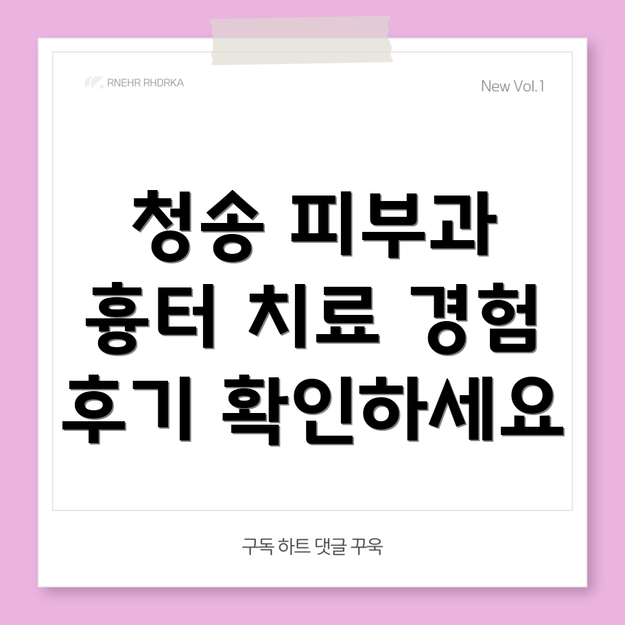 흉터 치료 리뷰