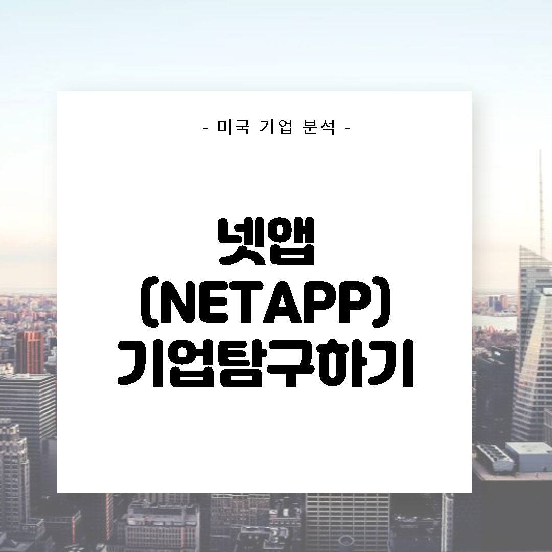  넷앱(NTAP) 탐구하기 @클라우드 관련주 @NETAPP