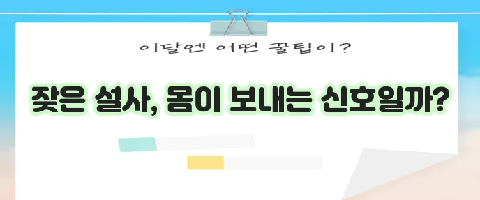 설사를 자주하는 이유 알아보기