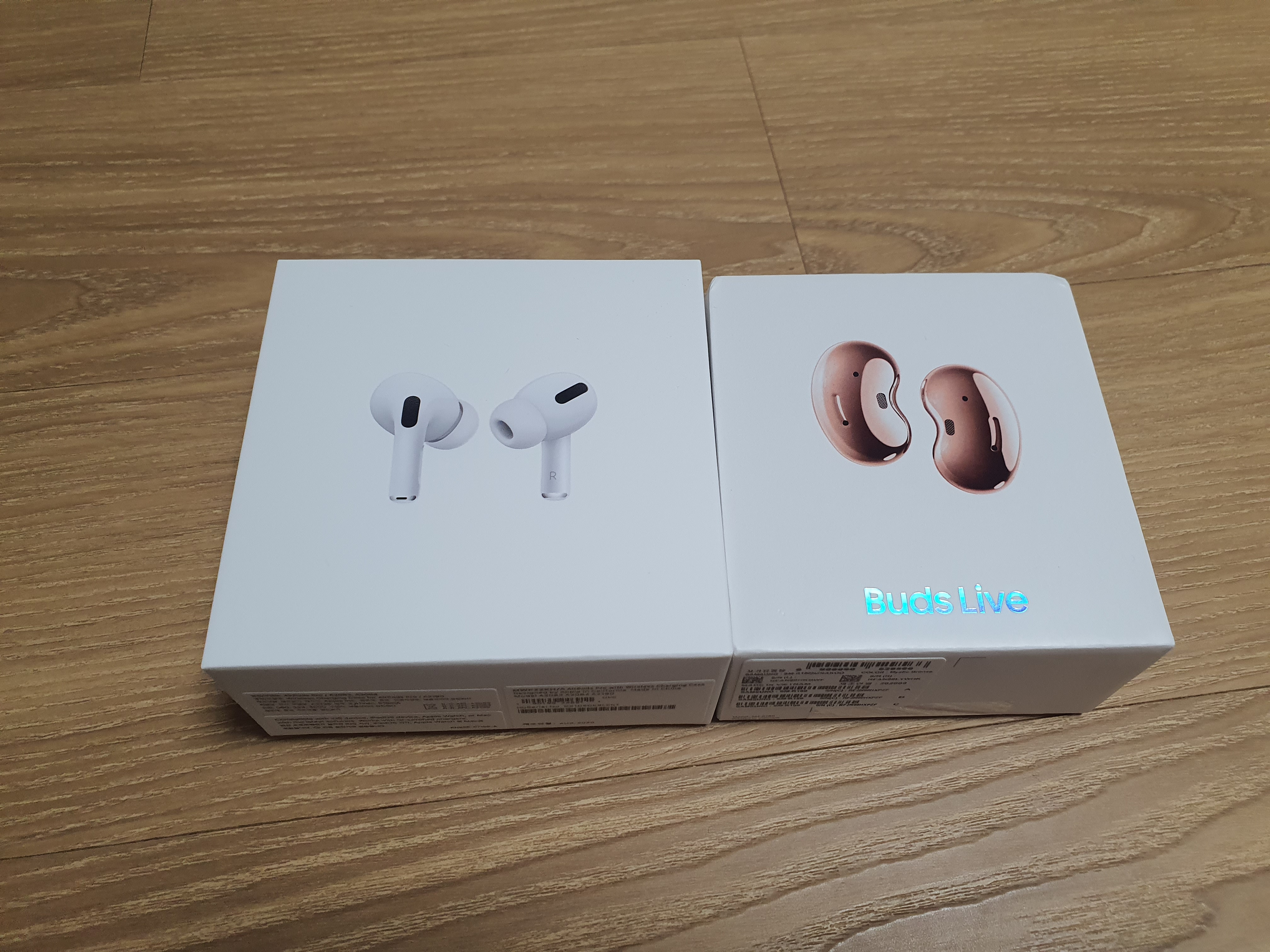  갤럭시 버즈 라이브와 에어팟 프로 비교~!