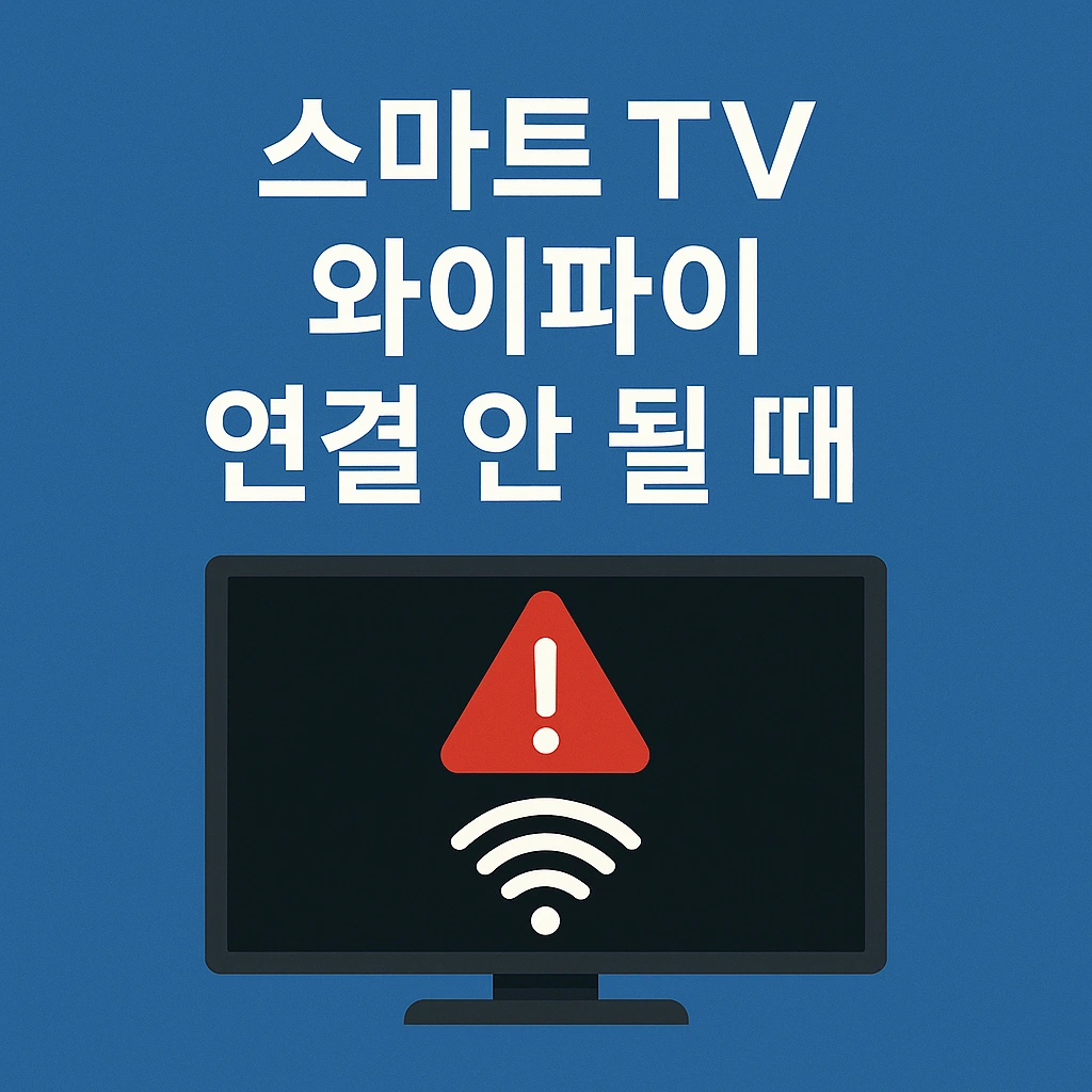 스마트TV 와이파이 연결 안됨 해결법