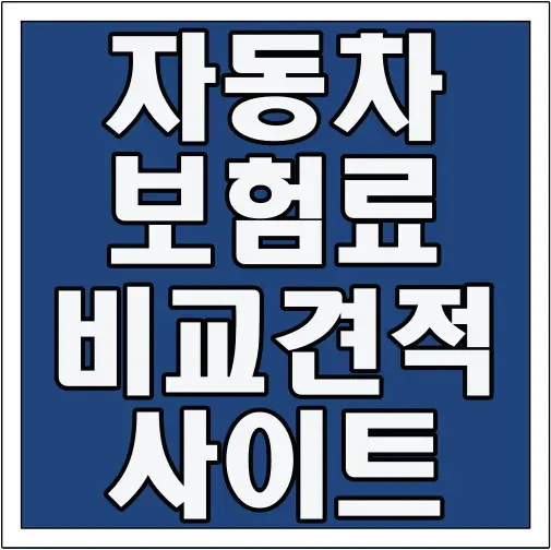 자동차보험료 비교견적 사이트 글씨 썸네일