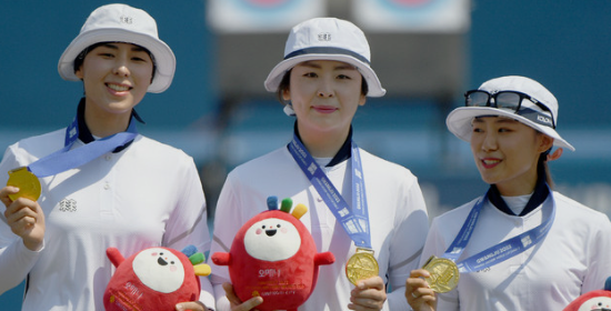 한국 여자양궁 금메달 단체전 우승