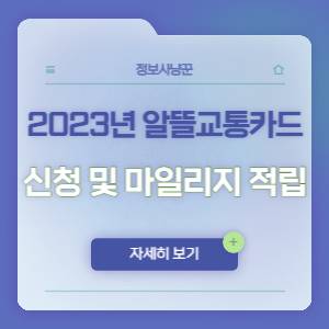 2023년 알뜰교통카드 혜택