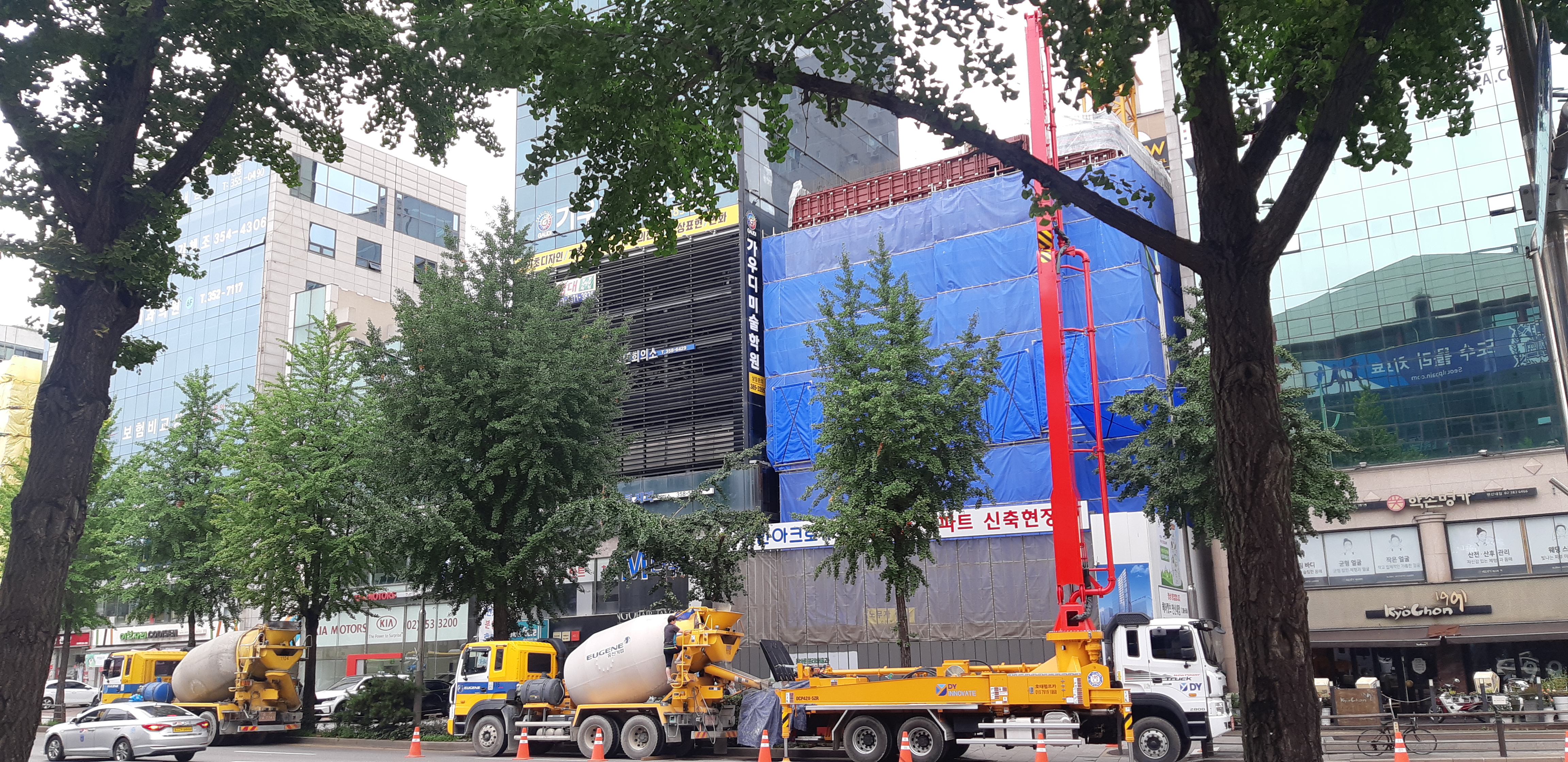  은평구 연신내역 건물 공사 현장 사진 080 효민아크로뷰 주상복합 아파트 신축현장 (korean construction)