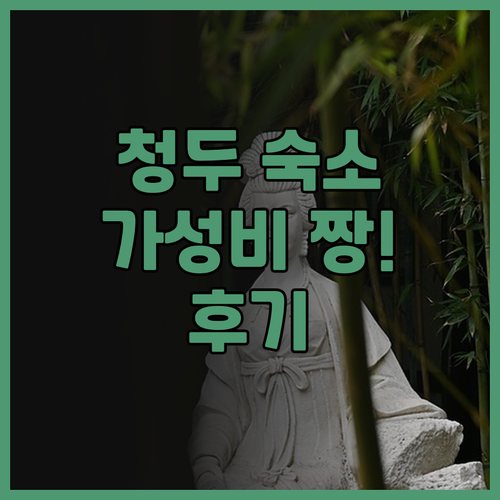 청두 룽주 홈스테이 후기.. 청두 동
