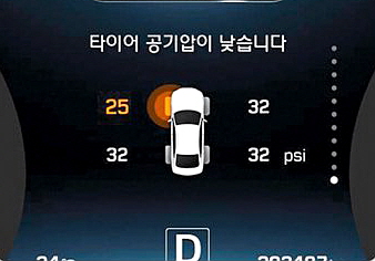  타이어 공기압 적정범위와 경고등 떴을때 해결방법은?