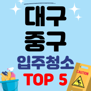 대구 중구 입주청소 이사청소 원룸청소 전문 후기 업체 추천 견적 비용 비교 TOP 5