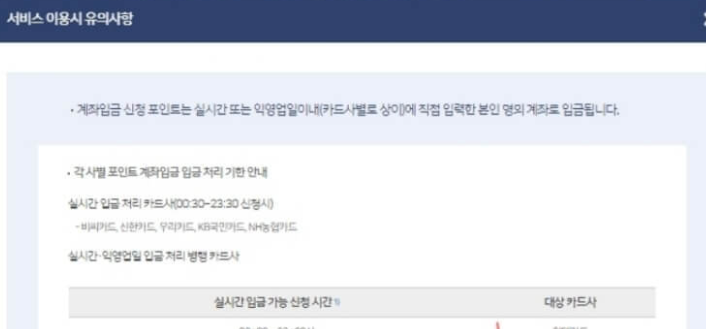 카드포인트 현금화 방법 안내