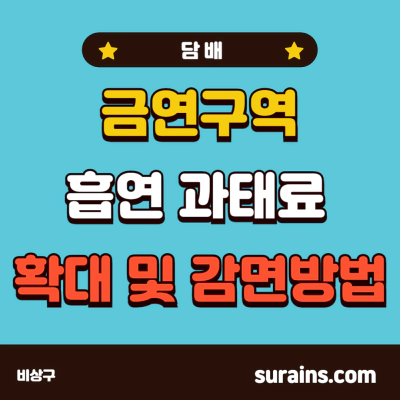금연구역 흡연 과태료 확대 및 감면 방법