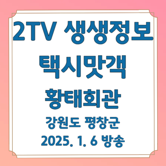 2TV 생생정보 택시맛객