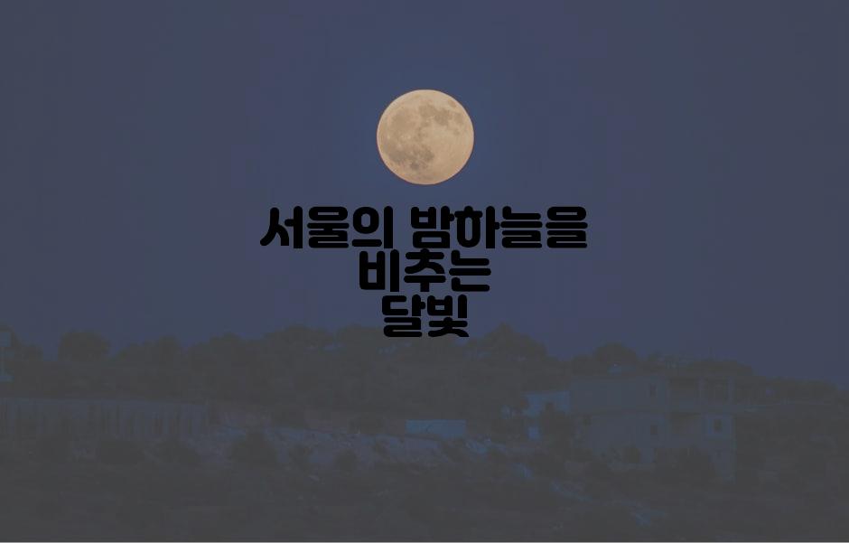 서울의 밤하늘을 비추는 달빛