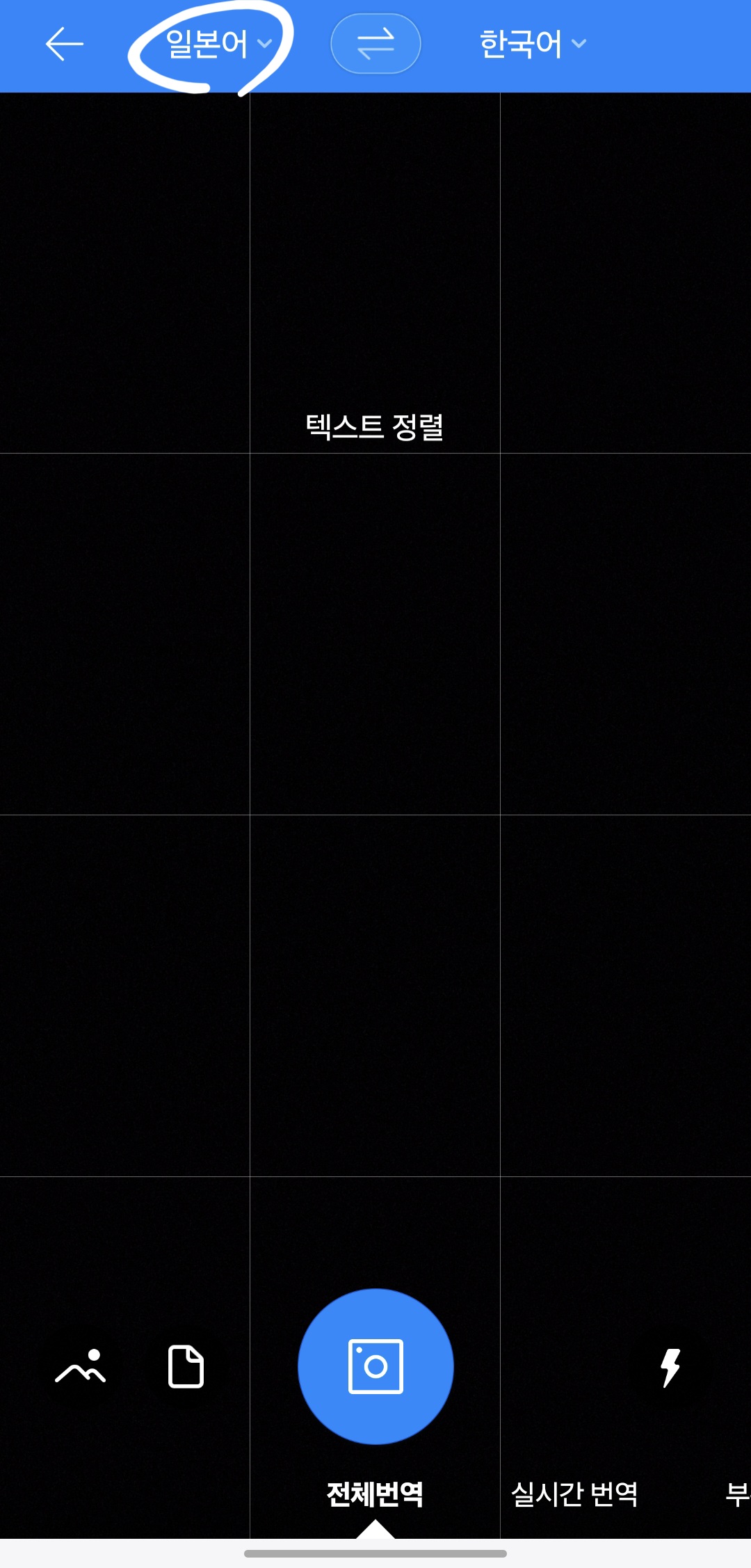 papago 이미지 번역 화면