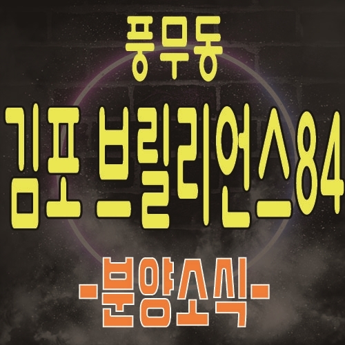  김포 풍무 브릴리언스 84 골드라인 풍무역 역세권 오피스텔 공급소식