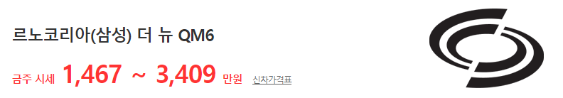 QM6 중고차 가격
