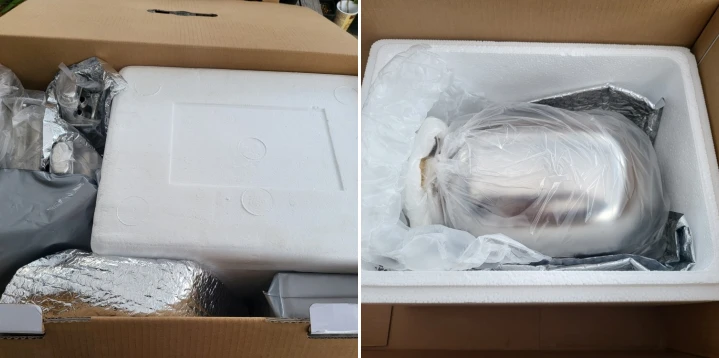 엔젤녹즙기-중고포장