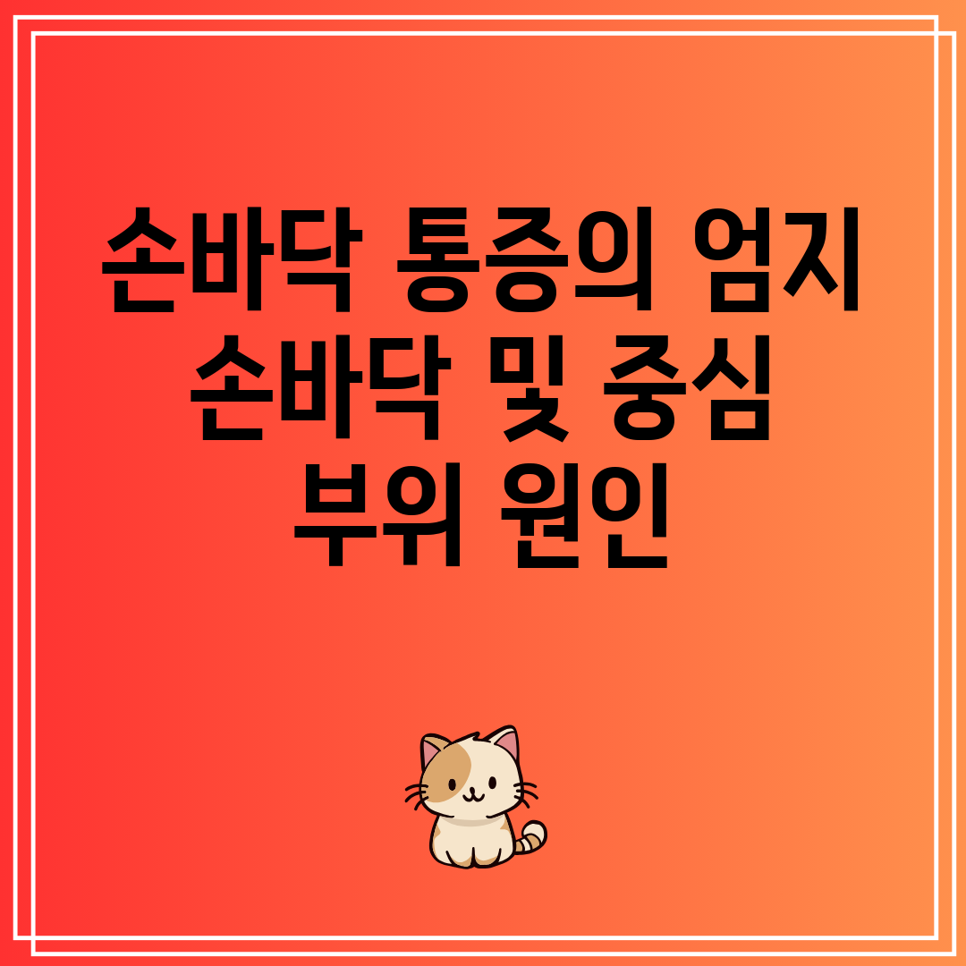 손바닥 통증의 엄지 손바닥 및 중심 부위 원인