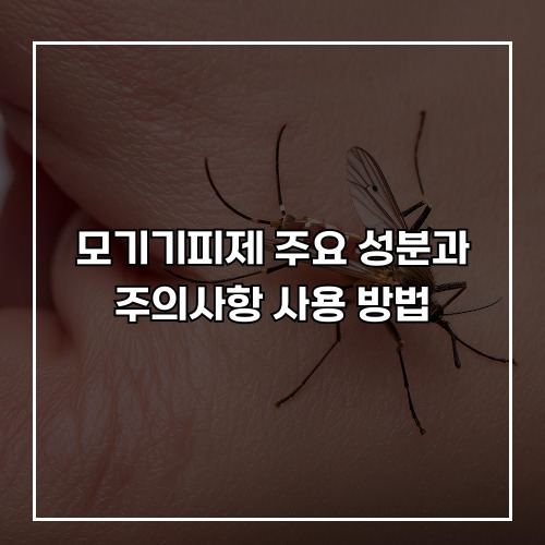 모기기피제 주요 성분과 주의사항 사용 방법