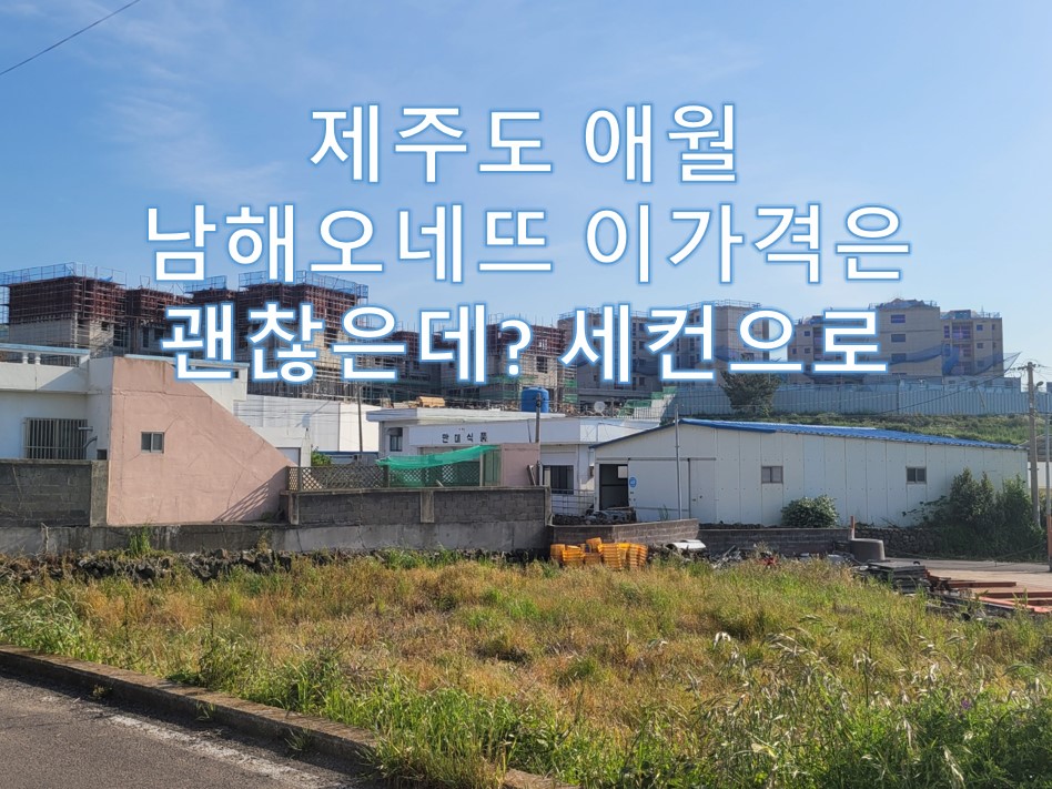  제주도 '애월 남해오네뜨'민간임대 아파트 이 가격이면 세컨으로 괜찮은데?