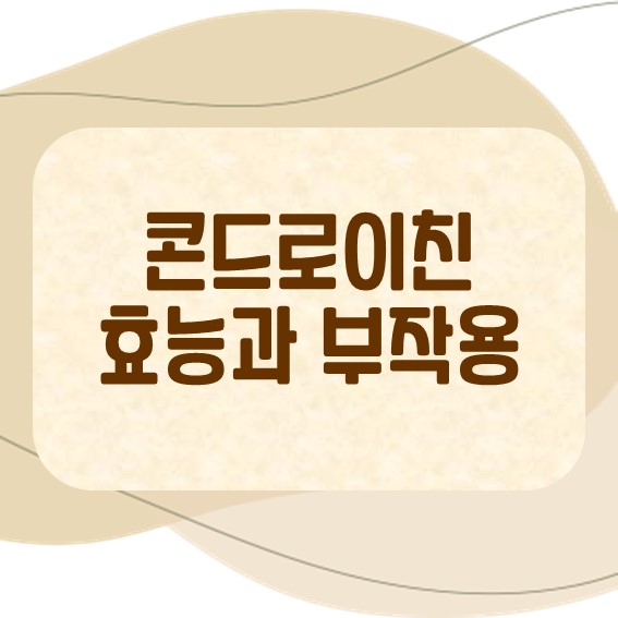 콘드로이친 효능 부작용