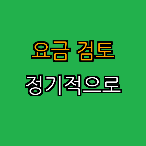 5. 주기적인 요금 검토하기