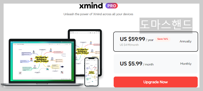 xmind pro 라이센스 가격 차이